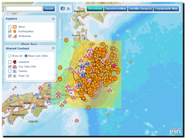 Global disaster incident map